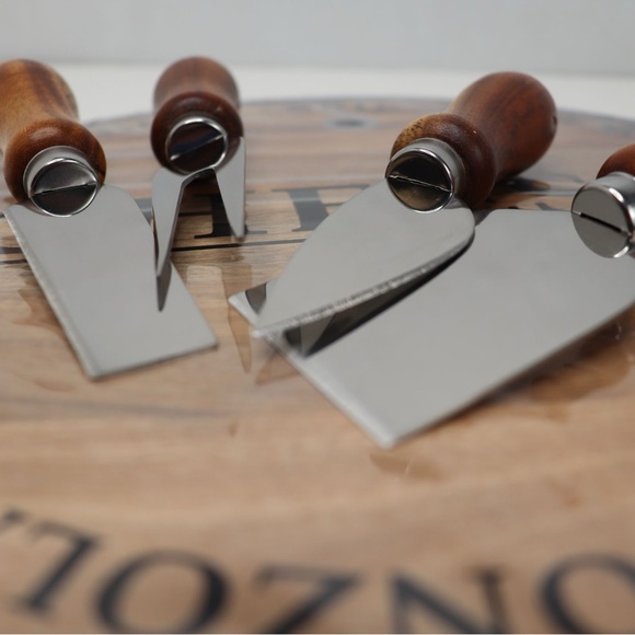 Artisanal Cheese Board With Knives 5 Pieces Arcadia Wood - Picture 7 of 14